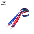 Lanyards de paseo personalizados de Polyeste 2.0 * 90cm para el botón americano de la comedia de los acolladores